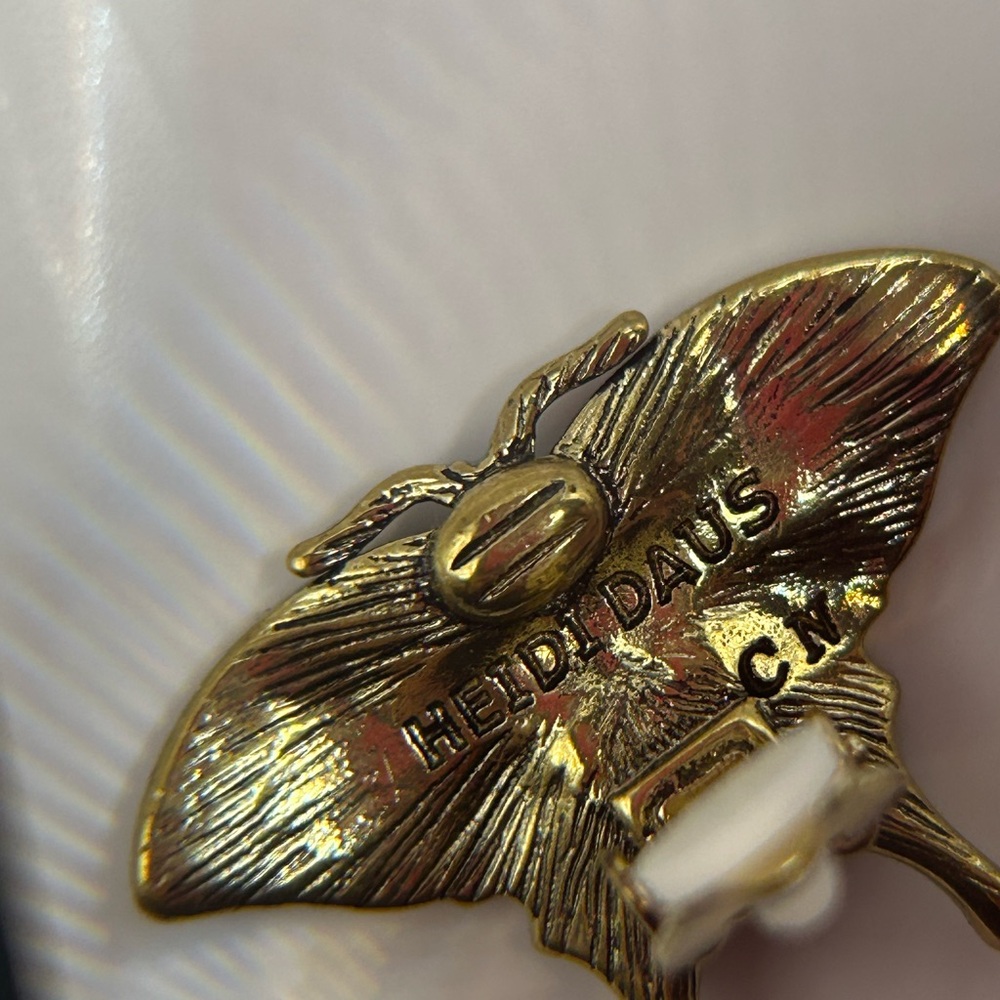 Heidi Daus Gold-Tone Butterfly Earrings - Picture 3 of 5